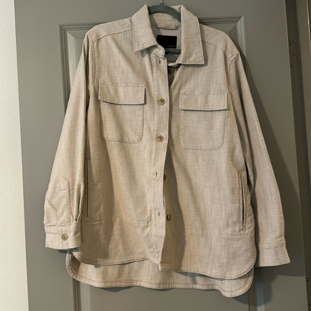 Banana Republic Cream Colored Canvas Shirt